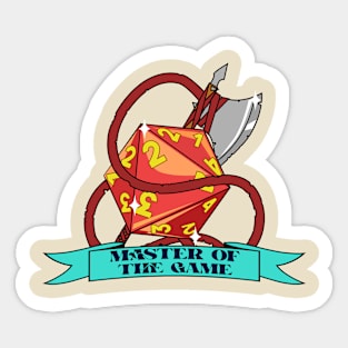 Masters Of The Game Fantasy Tabletop Gamer Dice Sticker